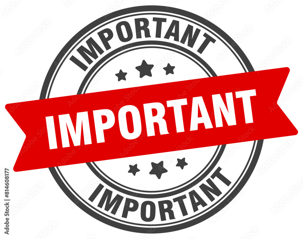 important stamp. important label on transparent background. round sign important stamp. important label on transparent background. round sign