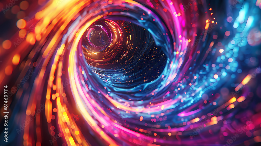 Abstract colorful spiral tunnel Abstract colorful spiral tunnel