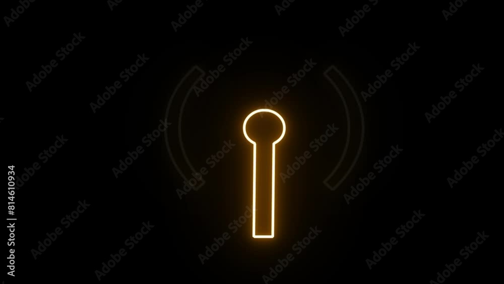 Yellow neon Wi-Fi icon animation. Wireless icon searching to connect to a wi-fi network to get Internet access. 4K Video motion Animation. Yellow neon Wi-Fi icon animation. Wireless icon searching to connect to a wi-fi network to get Internet access. 4K Video motion Animation.