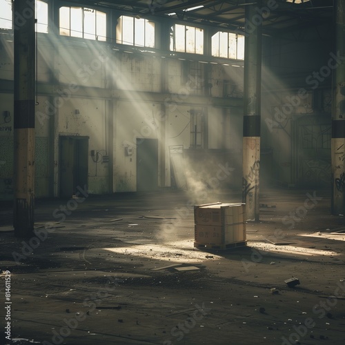 abandoned warehouses, background for scenes

