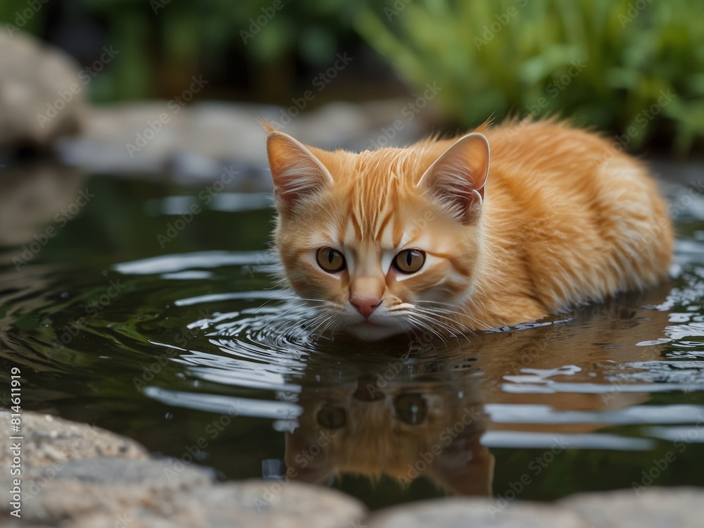 A cat is looking InternationalCat Cay Generate ai A cat is looking InternationalCat Cay Generate ai