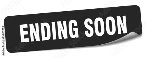 ending soon sticker. ending soon label
