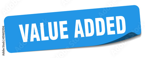 value added sticker. value added label