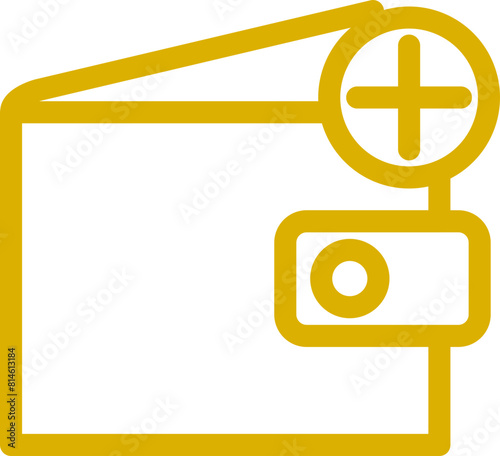 wallet icon with plus sign 