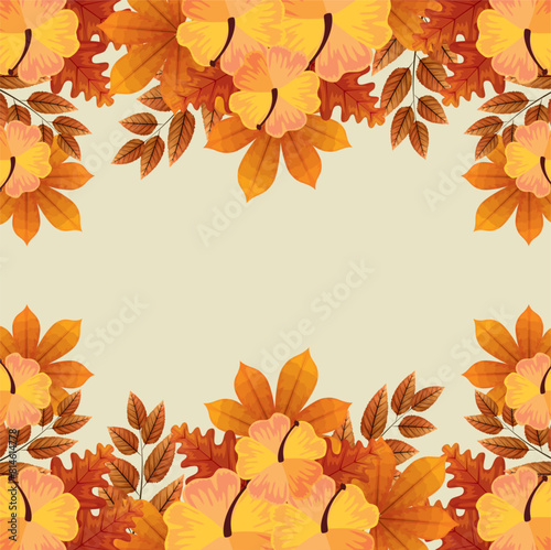 Autumn floral pattern