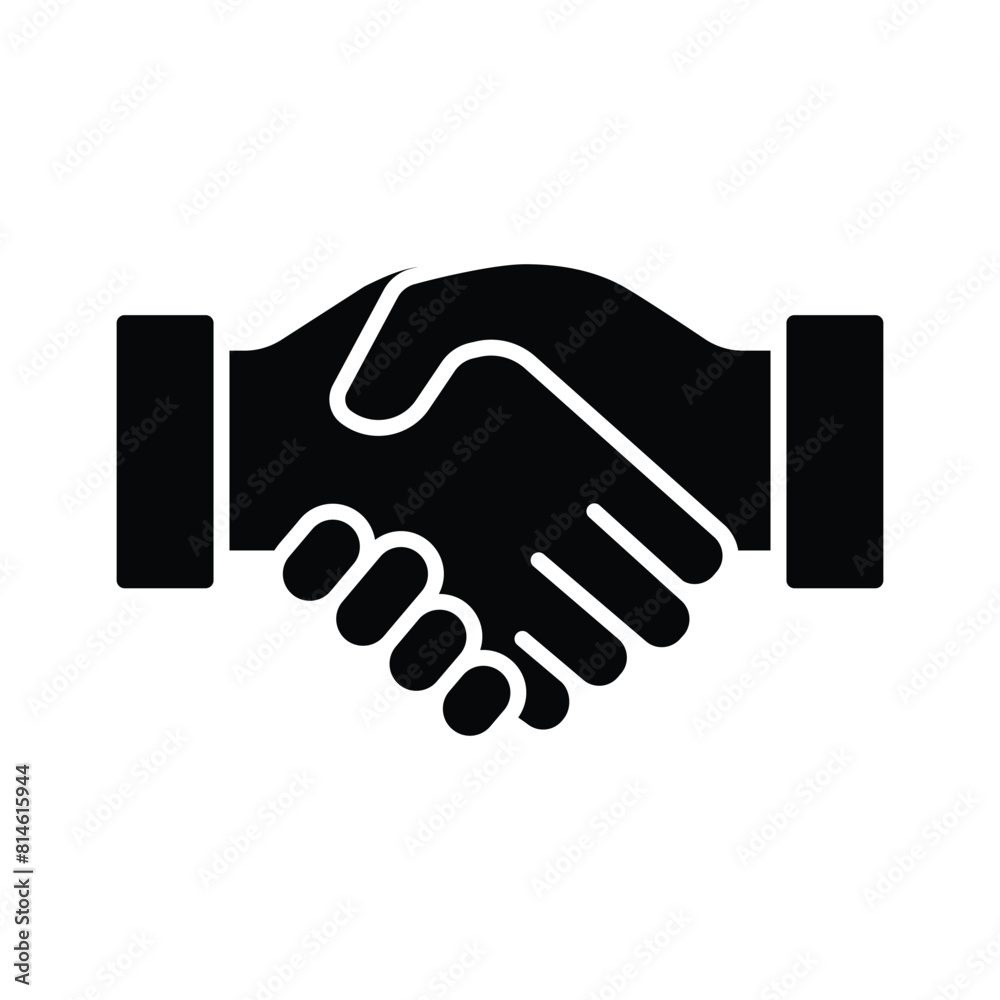 Hand shaking denoting contract icon in trendy style, ready to use vector