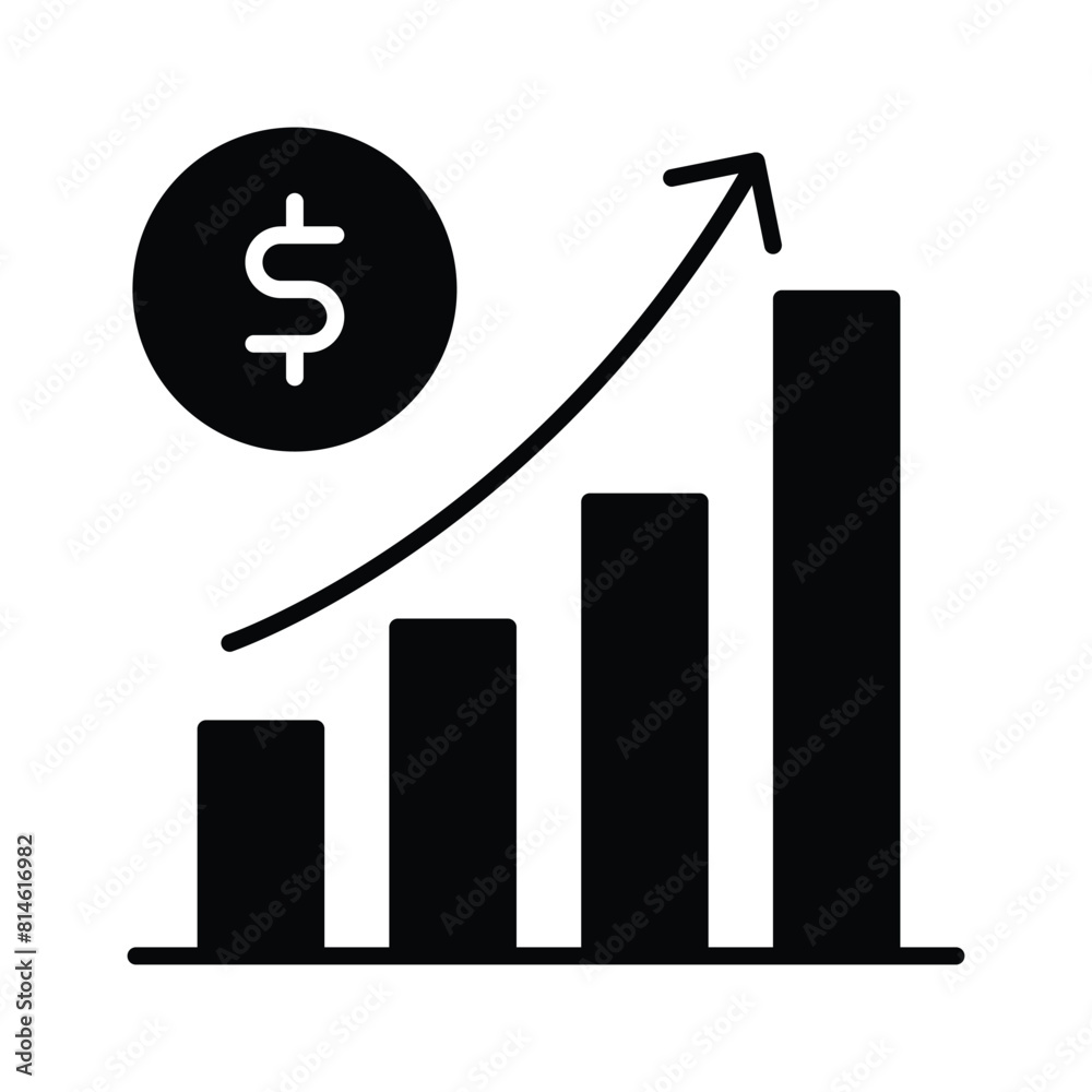 Creatively designed icon of money growth, trendy icon of business growth Creatively designed icon of money growth, trendy icon of business growth