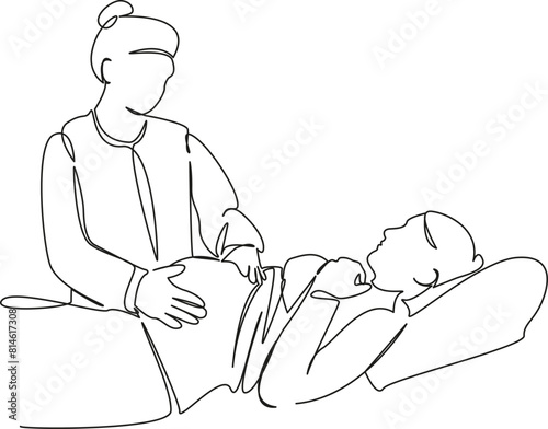 doctor examining a pregnant woman