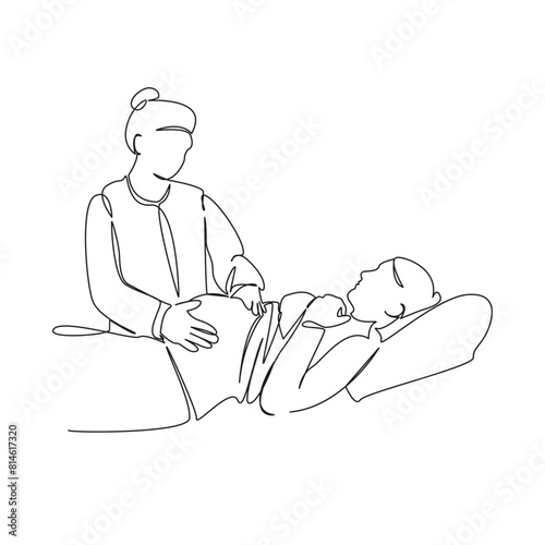 doctor examining a pregnant woman