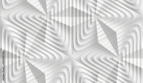 Seamless 3D Geometric Wallpaper Pattern Design photo