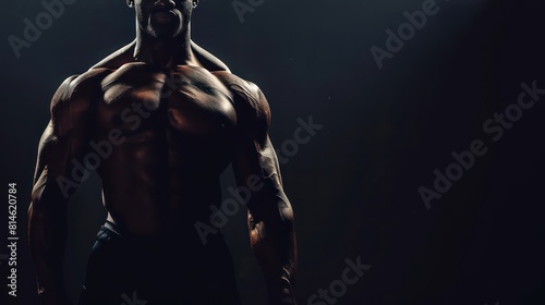 copy space photo of a muscular body builder © Borin