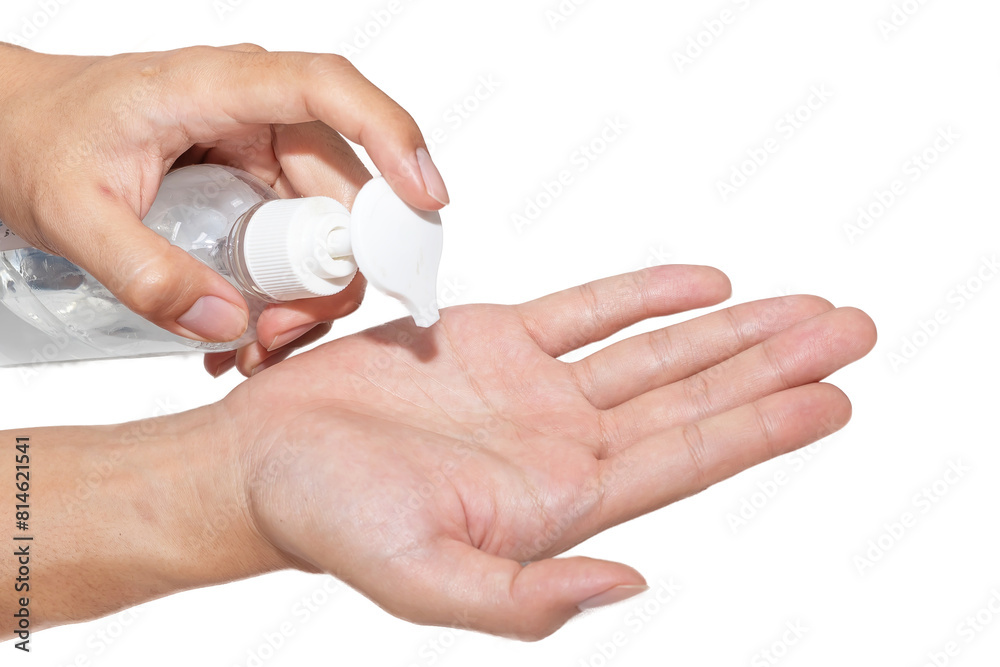 Hands with alcohol gel, isolated, eliminated germs from hand, healthy, protective, wash hands Hands with alcohol gel, isolated, eliminated germs from hand, healthy, protective, wash hands