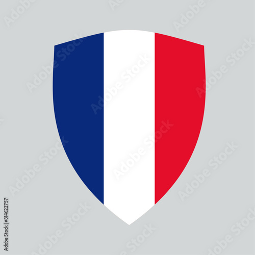 France Flag in Shield Shape Frame Free Download France Flag in Shield Shape Frame - GFXLoad