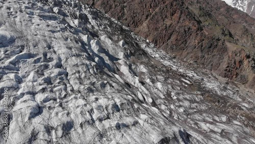 Caucasus, North Ossetia. Genaldon gorge. Miley Icefall.
