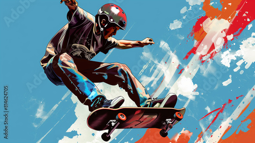 professional skateboard vector
