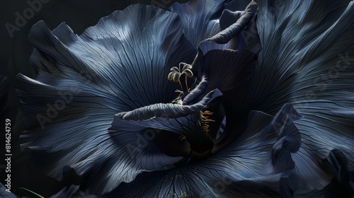 primer plano flor azul. fondo oscuro. heistcore lisianthus photo