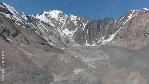 Caucasus, North Ossetia. Genaldon gorge. Kolka Glacier.