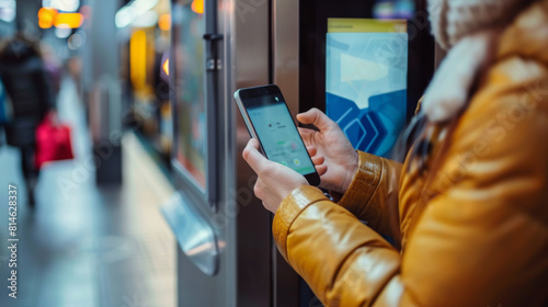Europe use contactless payment methods and mobile ticketing apps to access public transportation photo