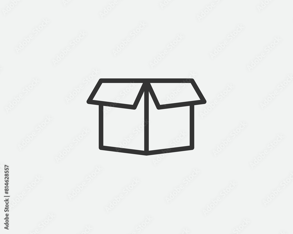 Delivery packaging vector icon. Cargo cardboard box icons. Carton package sign from line geometric shapes. Delivery packaging vector icon. Cargo cardboard box icons. Carton package sign from line geometric shapes.