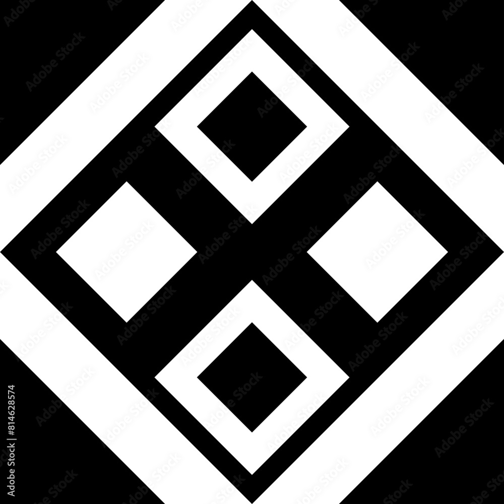Abstract geometric pattern, monochrome design element. Abstract geometric pattern, monochrome design element.