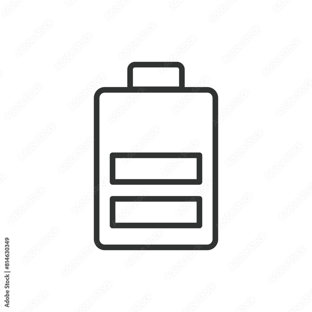 Battery level stuck, in line design. Battery, Level, Stuck, Charge, Power, Energy, Icon on white background vector. Battery level stuck editable stroke icon. Battery level stuck, in line design. Battery, Level, Stuck, Charge, Power, Energy, Icon on white background vector. Battery level stuck editable stroke icon.