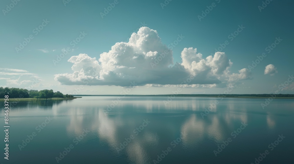 Obraz premium Clouds floating above the sea background of natural landscape
