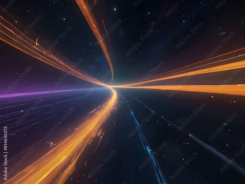 Obraz premium an artistic visualization of a journey through time and space.