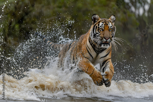 photography jumping tiger photo