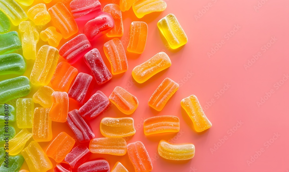 jelly candies on monochrome background, Generative AI jelly candies on monochrome background, Generative AI