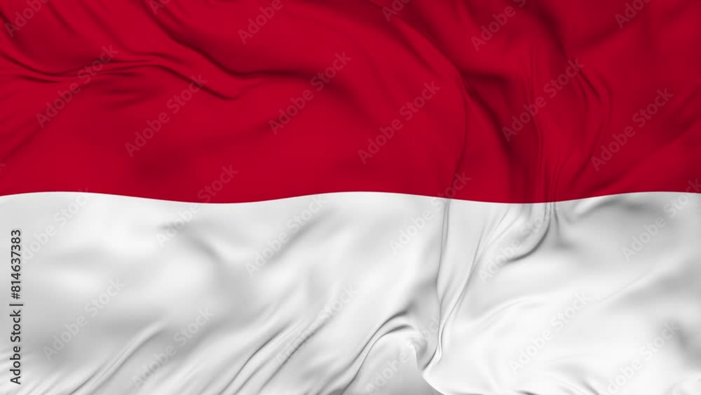 Monaco Flag waving animation seamless loop. 4k Monaco Flag waving animation seamless loop. 4k