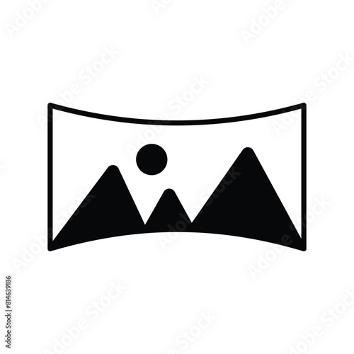 panorama icon with white background vector stock illustration