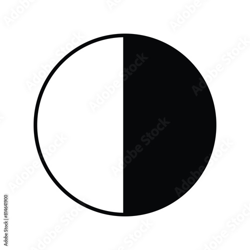 exposure icon with white background vector stock illustration