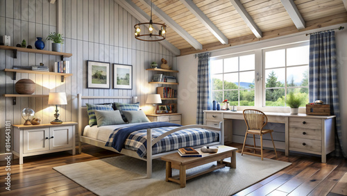 Farmhouse interior design style boys bedroom