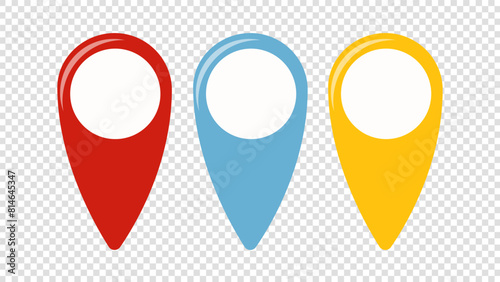 Pin sign vector symbol isolated on a transparent background, illustration Vector EPS 10