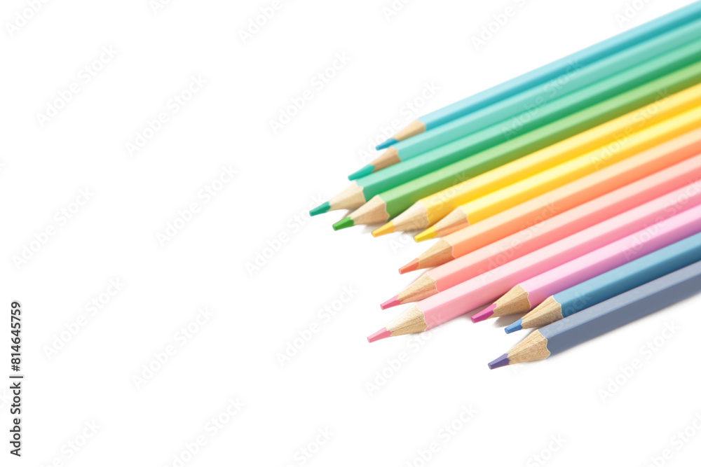 Pastel colorful pencils isolated on white background Pastel colorful pencils isolated on white background