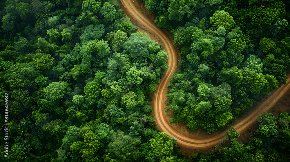 A photo featuring reforestation efforts in areas affected by deforestation, captured from above with a drone. Highlighting the restoration of natural habitats and the sequestration of carbon dioxide b A photo featuring reforestation efforts in areas affected by deforestation, captured from above with a drone. Highlighting the restoration of natural habitats and the sequestration of carbon dioxide b