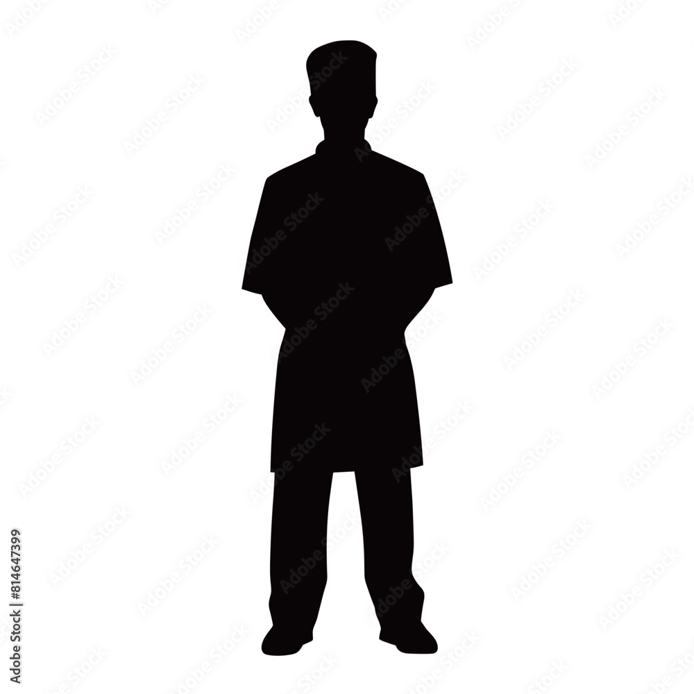 Professional Male Silhouette in Overcoat