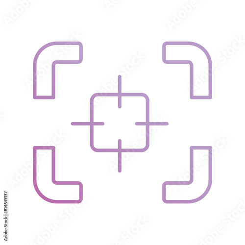 camera focus icon with white background vector stock illustration