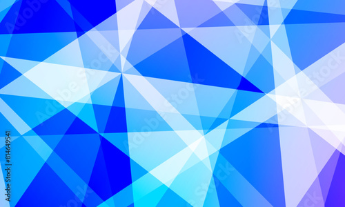 Polygonal mosaic blue background. pattern texture crystal color.