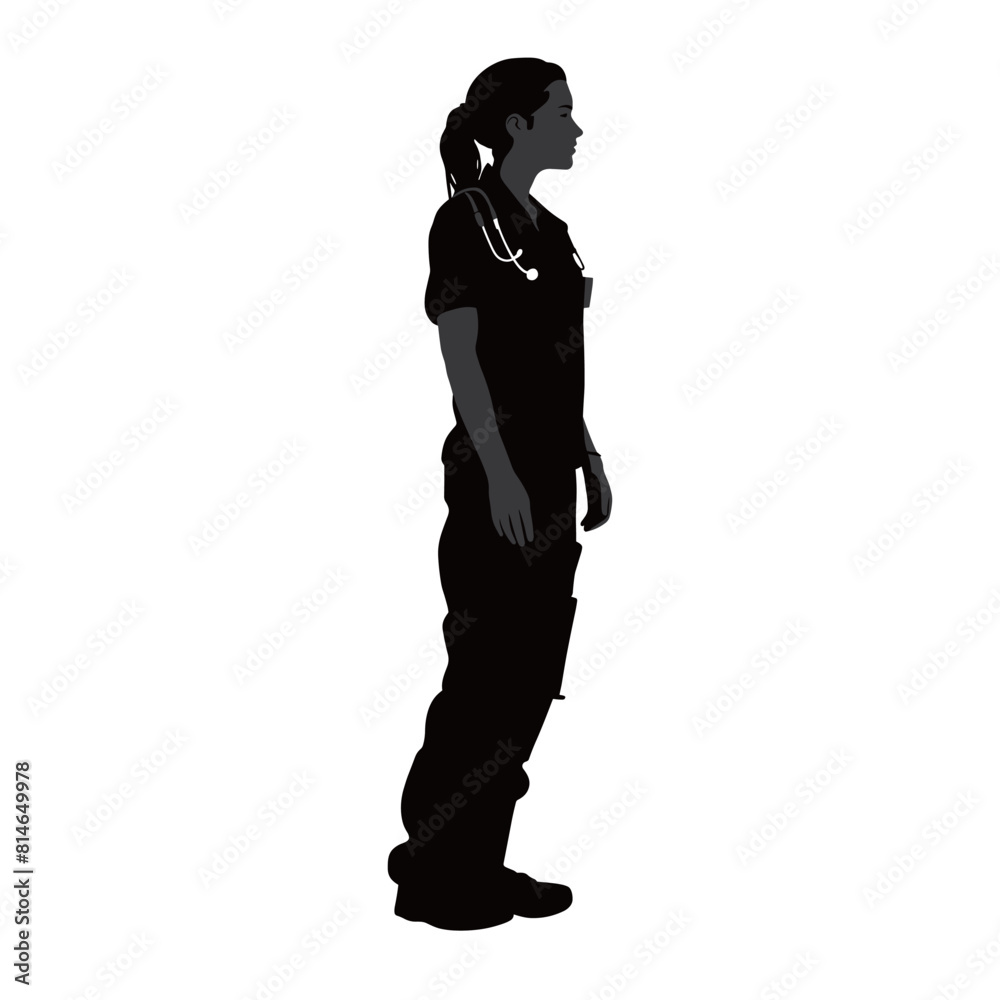 Silhouette of Female Nurse Silhouette of Female Nurse