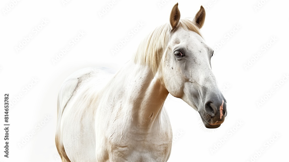 Obraz premium portrait of a horse foal isolated over white background