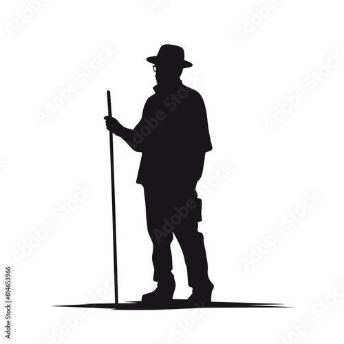 Trendy Man in Casual Attire Silhouette