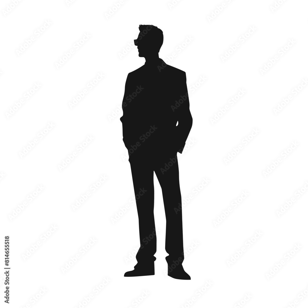 Modern Man in Smart Attire Silhouette