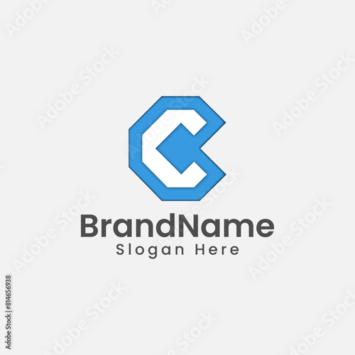 Letter C hexagon Logo design Icon modern abstract design vector