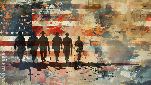 Patriotic memorial day remember and honor USA background photo