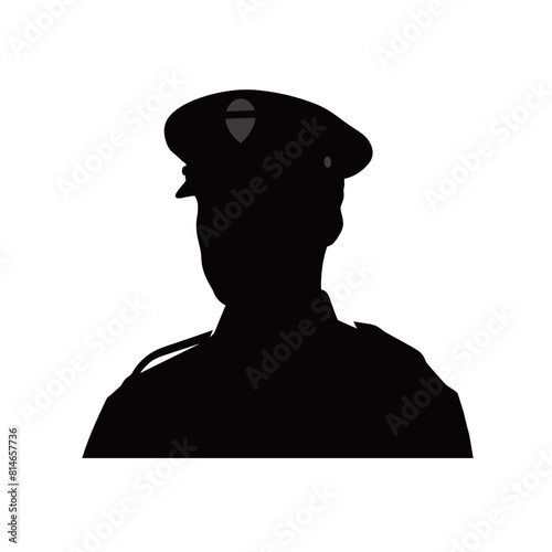 Police Officer Silhouette in Profile