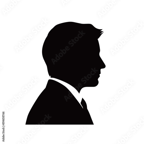 Silhouette Professional Man Business Attire Side View