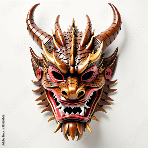 Dragon mask. Isolated on wh...