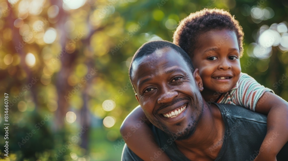 A man is standing while holding a child in his arms, showcasing the bond between a father and his offspring. The father appears strong and nurturing, providing comfort and protection to the child. A man is standing while holding a child in his arms, showcasing the bond between a father and his offspring. The father appears strong and nurturing, providing comfort and protection to the child.