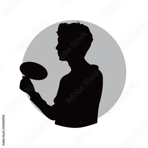 Rugby Player Silhouette Holding Ball